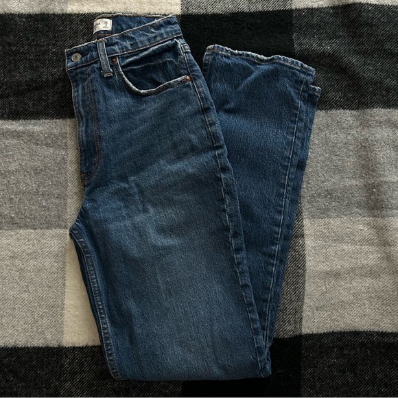 Abercrombie & Fitch Women’s the 90s straight ultra high-rise jeans Size 26/2L - Picture 4 of 9